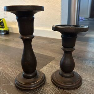 Rustic Bronze Candle Holders Set from Pottery Barn